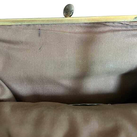 Mary Frances Beaded Floral Tapestry Kiss lock Frame Bag Boho Embellished Purse - Picture 10 of 11